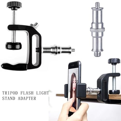 KuuGuu 4 PCS Standard 1/4 to 3/8 inch Metal Convertor Threaded Screw Tripod Adapter Spigot Stud for Flash Holder, Studio Light Stand, Ball Head (Copper) - size: Silver (6)
