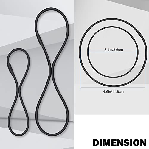 Universal Elastic Bands Replacement, Anti-aging Rubber Ring for Microphone Shock Mount Holder Clamp Clip, Set of 4 (Black) - color: Black