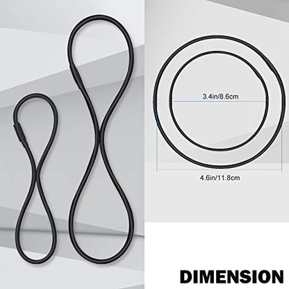 Universal Elastic Bands Replacement, Anti-aging Rubber Ring for Microphone Shock Mount Holder Clamp Clip, Set of 4 (Black) - color: Black