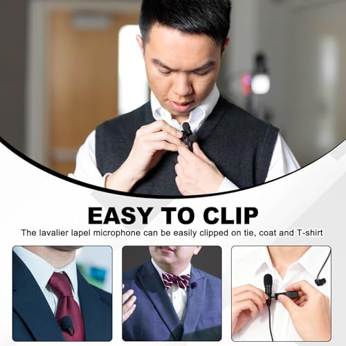 MECCANIXITY Lavalier Lapel Microphone, 3.5mm Thread Screw Plug Condenser Collar Microphone 1m Wired Unidirectional Condense Mini Lapel Mic for Presenters Musicians Actors - style: 3.5mm Thread Screw Plug