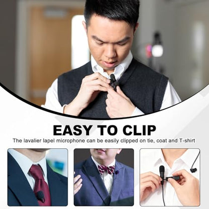 MECCANIXITY Lavalier Lapel Microphone, 3.5mm Thread Screw Plug Condenser Collar Microphone 1m Wired Unidirectional Condense Mini Lapel Mic for Presenters Musicians Actors - style: 3.5mm Thread Screw Plug