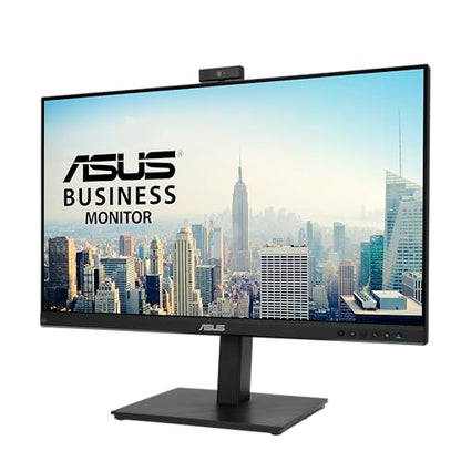 ASUS 27” 1080P Video Conference Monitor (BE279QSK) - Full HD, IPS, Built-in Adjustable 2MP Webcam, Mic Array, Speakers, Eye Care, Wall Mountable, Frameless, HDMI, DisplayPort, VGA, Height Adjustable - style: 27" Webcam Mic Array