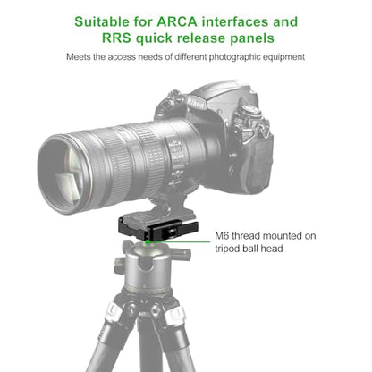 FANAUE ARCA-Swiss Bipod Adapter, ARCA-Swiss Quick Release, Arca Tripod Mount for Fanaue Tripod Heads