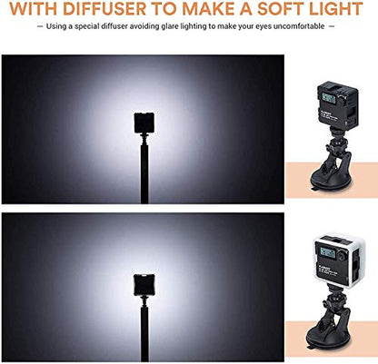 CL-36 Video Conference Lighting Kit,Mini LED Video Light for Remote Working,Video Conferencing,Zoom Calls, Broadcast, Live Streaming,Adjustable Laptop Video Light with Suction Cup