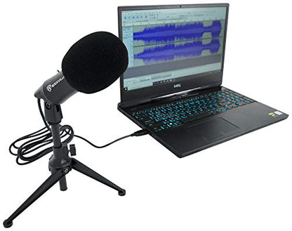 Rockville Z-Stream USB Computer Microphone Podcast Mic+Audio Technica Boom Arm