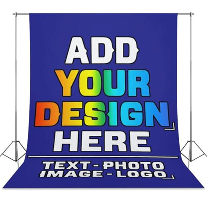 Custom Photography Cloth Design Your Own Photo Logo Text Personalized Backdrops Non-Reflective Non-Penetrating Photoshoot Background Screen Portrait Studio Photobooth Drops 56 X 79 Inches, Dark Blue - color: Dark Blue, size: 56"×79"