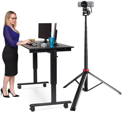 80'' Webcam-Tripod Floor-Stand for Logitech Brio-101 100 / Brio 301 300 / C920x / MX Brio 4K / C922x / C925e / Brio 500 / Brio 4K Webcams