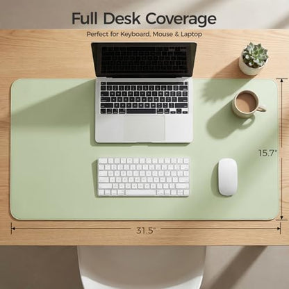 Silicone Desk Mat for Minimal, Creative, Vanity Desk – Reduces Glare, Comfortable Viewing – Writable, Non-Slip, Waterproof, Roll-Up – Food-Grade Platinum-Cured Silicone, Gift Tube（Sage Green） - color: Sage Green