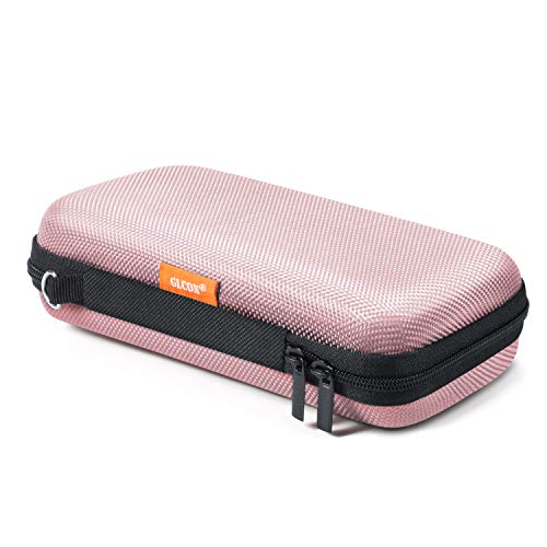 Cell Phone Carrying Case - Portable Hard EVA Charger Case - High Protection Small Zipper Travel Pouch Storage Bag Electronic Organizer for Battery, GPS, Hard Drive, Charging Cable, Cord - Pink - color: Pink