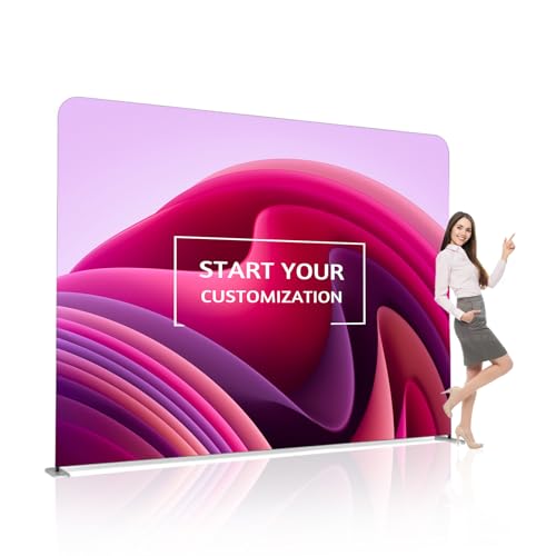 Customize Trade Show Display Holder Tension Fabric for Backdrop Frame and Banner - Double-Sided Printing 20×7.5 FT - color: Tension Fabric Display, size: 20×7.5 FT