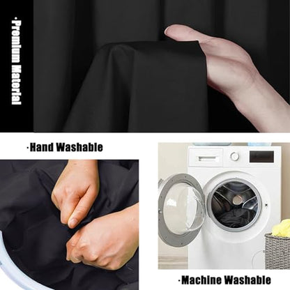 BEIYANG Black 10 x 20 Ft Large Photography Backdrop Screen, Black Non-Reflective Fabric Wrinkle Resistance Photo Background for Photoshoot, Zoom Meeting, Game Live Steaming - color: Black, size: 10x20ft