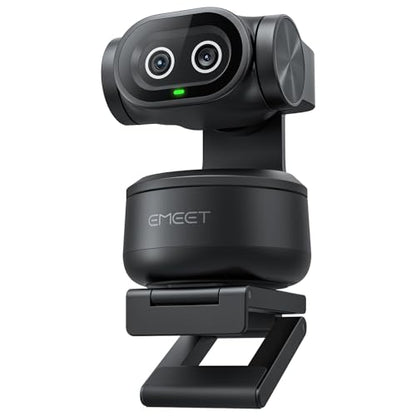 EMEET PIXY Dual-Camera AI-Powered PTZ Camera 4K, AI Tracking, PDAF&AI Autofocus 0.2s, 1/2.55'' Sony Sensor, 3 Mics, Presets, Gesture Control, 4K Webcam for Streaming and OBS/Twitch/Switch 2 Compatible - style: PIXY Dual-Camera AI PTZ 4K