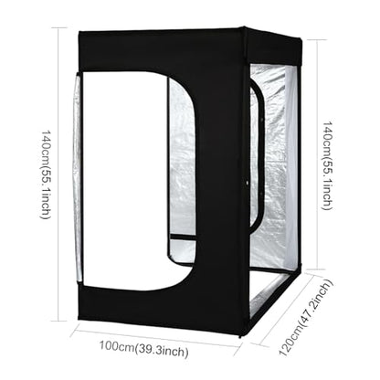 48"x56"x40" Large Photo Studio Light Box Photography, 6 Light LED Panels Dimmable Shooting Tent with 3 Color Backdrops Continuous Lighting Softbox for Model Clothing Photography - size: 48x56 in (6 LED Strips)