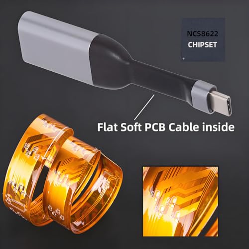 CY Cable USB-C Type-C Source to HDMI 4K 60hz Sink HDTV Adapter Ultra Slim Flat Cable 1080p for Laptop Tablet Phone - style: HDMI