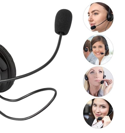 12 Pack Microphone Cover, Headset Microphone Covers Foam High-density Sponge Microphones Foams Windscreen Pop Filter Replacement for Headset Microphones (Black)
