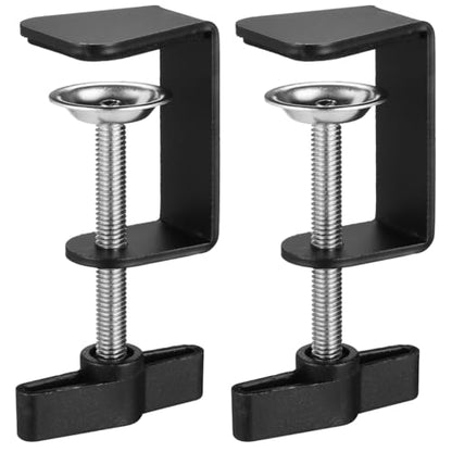 Totority 360-Degree Rotatable Metal Base I-Clip Clamp, Durable Adjustable Desk C-Clamp 3.54x2.17x1.38In for Secure Workholding, Space-Saving Suspension Arm, Stable & Reliable for Home, Office