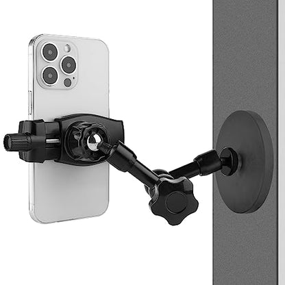 Mippko Magnetic Phone Holder,Heavy Duty Phone Mount for Truck/Tractor/Forklift/Boat/Motor Vehicles,Fit 3.5~7.5" iPhone/Nexus/Smartphone,360°Adjustable Arm 3.46" Magnetic Base