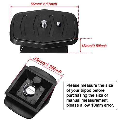 Weewooday 2 Pieces 35 mm Tripod Quick Release Plate Tripod Adapter Mount Camera Adapter Plate Parts for Cameras Mount Qb-4w CX-444 CX-888 CX-460 CX-470 CX-570 CX-690 DF-50 VCT-D580RM VCT-D680RM