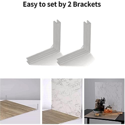 Meking Photo 2PCS L-Bracket and 2PCS Paper Clips for Photo Backdrop Board, Support Props Kit for Product Photography Backdrop - size: 2PCS L-Bracket&2PCS Paper Clips