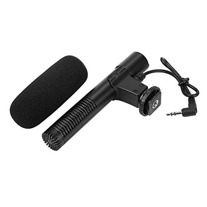 Camera Microphone, Lightweight Portable Condenser Microphone with Windsheid for Camera Camcorder