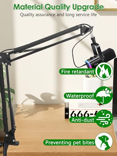 Wire Sleeves for Cables -Mic Boom Arm Cables Sleeve, Tidy up the Wire Harness, Versatile, Flexible and Easy to Install by YOUSHARES (2PCS) - color: Cable Sleeve for Mic Stand