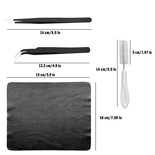 Computer Cleaning Kit, 19 in 1 Multi-Purpose Brushes Anti Static Brushes Clothes for Computer Printer Car Player Window