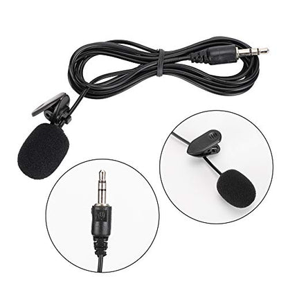 fosa1 5pcs Clip Collar Computer Wired Microphone, Mini Omnidirectional Condenser Small Home Game Mic Professional Shirt Lapel Lav Mic for Podcast, Recording,Camera, PC, Indoor, Outdoor