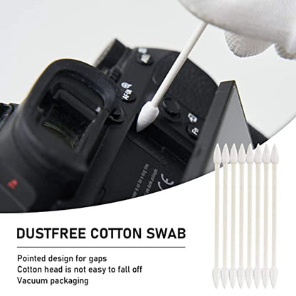 VSGO Professional Lens Cleaning Kit with Air Blower Folding Pouch Microfiber Lens Cloth Wet Wipes Lens Cleaner Metal Brush Cotton Swab Compatible for Optical Camera Lens Phone Laptop Cleaning(VS-A2E)