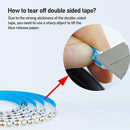 5V USB Blue 460-465nm LED Strip Light USB Powered 13.12ft/4M 240LEDs Flexible SMD2835 High Brightness No-Waterproof IP20 LED Tape Lights(2pcs x 6.6ft) - color: Blue