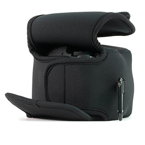 MegaGear ''Ultra Light'' Neoprene Camera Case Bag with Carabiner for Canon PowerShot SX540 HS, SX530 HS, Canon PowerShot SX420 IS, SX410 IS Digital Cameras (Black) - MG505 - color: Black