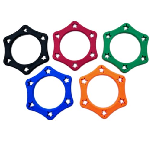 5 Pcs 1.5Inch Microphone Anti-Rolling Ring Silicone Rubber Shock-Absorbing Protection Sleeve for Wireless Handheld Mic KTV Karaoke (Assorted Colors)