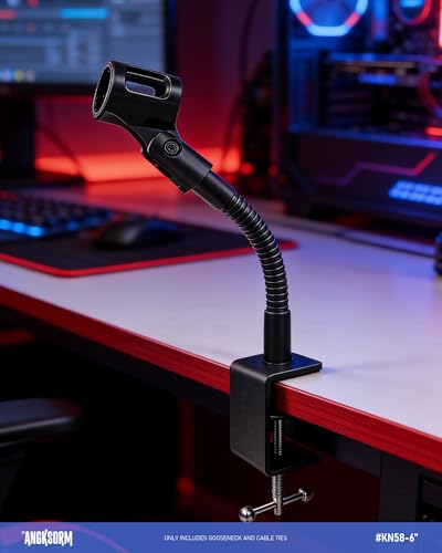 6-INCH Heavy-Duty Microphone Flexible Gooseneck Hose Arm - Mic Stand Mount Extension Tubes with Universal 5/8-27" Thread - size: 6-INCH