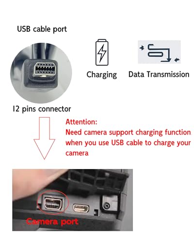 5Ft USB Cable for Olympus Camera,Compatible with Olympus Tough TG-310, TG-320, TG-610, TG-810, TG-820, TG-835, TG-850, TG-860,TG-870 Camera，Replacement for CB-USB5 CB-USB6 USB8
