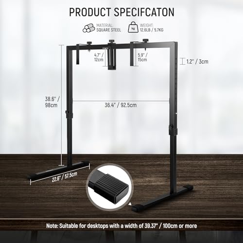 NEEWER Overhead Camera Mount Rig for Top Down Shots, Heavy Duty Steel Tabletop Mount Stand Multi Device Platform for Flat Lay Photography Lighting Cooking Drawing Crafts, For Desks≥3.3'/1m Long, ST100