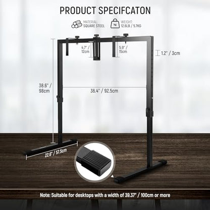NEEWER Overhead Camera Mount Rig for Top Down Shots, Heavy Duty Steel Tabletop Mount Stand Multi Device Platform for Flat Lay Photography Lighting Cooking Drawing Crafts, For Desks≥3.3'/1m Long, ST100