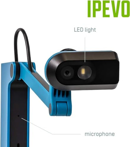 IPEVO VZ-X Wireless 4K Document Camera with EZCast Adaptor for Wireless Casting to HDMI Monitor or TV Without a PC; Wi-Fi, HDMI, and USB, Compatible with Web Conferencing Software in USB Mode - style: Wireless, USB, HDMI with EZcast adaptor