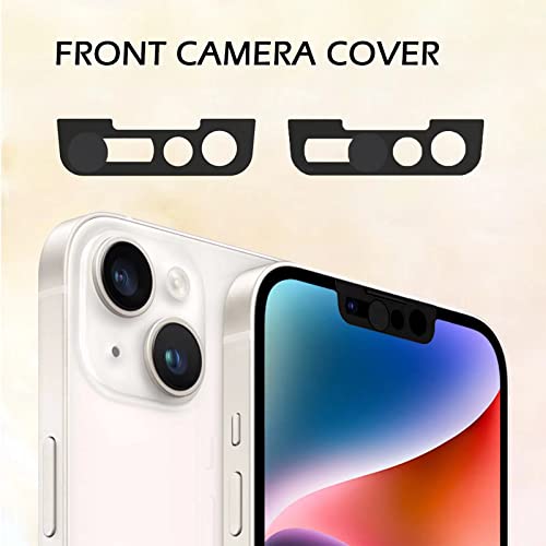 Phone Front Camera Cover,Webcam Cover Compatible for iPhone 17e /16e / 14/14 Plus / 13/13 Mini /13 Pro / 13 Pro Max,Protect Privacy and Security,Not Affect Face ID, 2 Pack-Black
