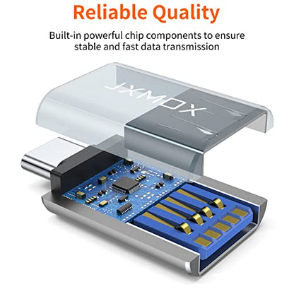 USB C to USB Adapter [2-Pack], Thunderbolt 3 to USB 3.0 OTG Adapter Compatible with MacBook Pro,Chromebook,Pixelbook,Microsoft Surface Go,Samsung Galaxy S10 S20 S21 S22 Ultra,iPhone 15 16 17 Pro Max