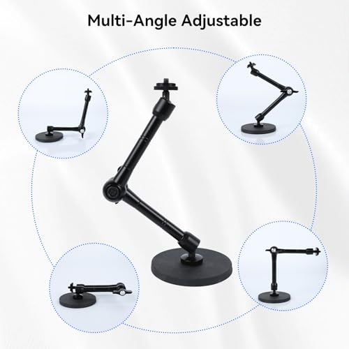 UTEBIT Magnetic Camera Mount, Action Camera Mount Adapter with Phone Holder | 88mm Strong Magnetic Base with 11 inch Magic Arm, Compatible with GoPro Hero 13/12, Insta 360, DJI OSMO Action 4/3, AKASO