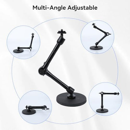 UTEBIT Magnetic Camera Mount, Action Camera Mount Adapter with Phone Holder | 88mm Strong Magnetic Base with 11 inch Magic Arm, Compatible with GoPro Hero 13/12, Insta 360, DJI OSMO Action 4/3, AKASO