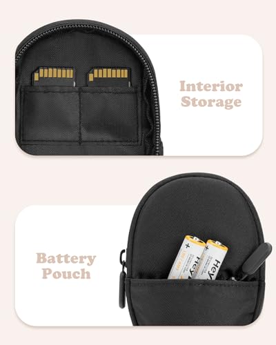 Soft Camera Case Compatible With Kodak Pixpro FZ45 FZ55 & Camkory FHD 1080p, Lightweight Digital Camera Carrying Case With Extra SD Cards Storage, Protective Travel Bag - Perfect Gifts, Black - color: Black