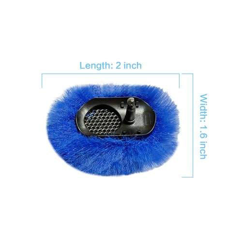 Microphone Windscreen Compatible with DJI MIC 2 (Not for DJI MIC 1) / OSMO POCKET Microphone Furry Wind Muff (2 Packs-Blue) - color: blue-2pcs