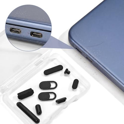 CaseBuy MacBook Neo Accessories, 7Pack Dust Plug Covers for 2026 New MacBook Neo 13 inch with Apple A18 Pro Chip A3404, Dust Plug for USB-C, Headphone & 2PCS Webcam Cover - size: 7 Pack