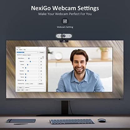 NexiGo N660P 1080P 60FPS Webcam with Software Control, Dual Microphone & Cover, Autofocus, HD USB Computer Web Camera, for OBS/Gaming/Zoom/Skype/FaceTime/Teams/Twitch - style: 1080P 60FPS Webcam