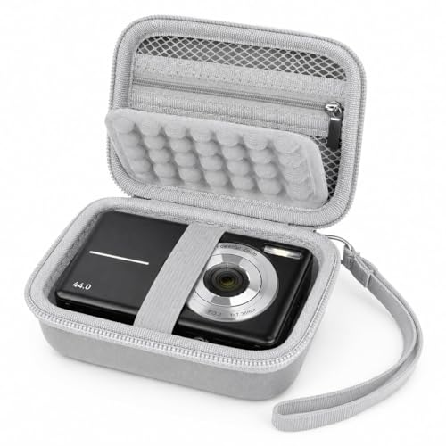 Digital Camera Case for CAMKORY/for Kodak Pixpro FZ45 FZ55/for VAHOIALD/for Sony DSCW800 830/ for Canon PowerShot 180 190. Vlogging Cameras Storage Holder for Travel (Box Only)-Grey - color: Grey