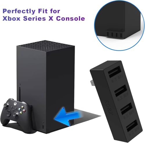JZW-Shop 4 Ports USB Hub 2.0 for Xbox Series X, High Speed USB Hub Splitter Expansion Adapter Compatible with Xbox Series