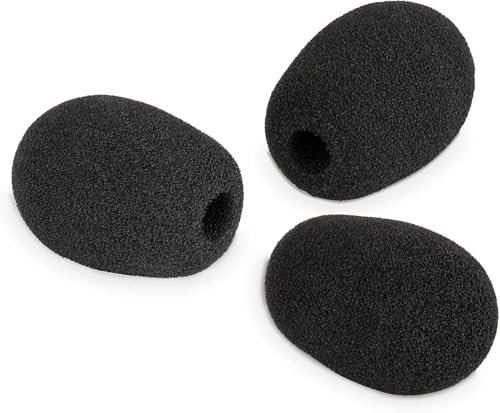 LEFXMOPHY Windscreen Compatible for Razer BlackShark V3, V3 Pro Gaming Headset Microphone Pop Filter Protector, 3-pack Black Foam Cover Accessories