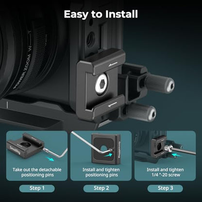 SmallRig Anti-Twist Cold Shoe Mount Adapter (2pcs) with 1/4"-20 Screws, for Flash LED Light Monitor Microphone, with Anti Twist Pins, Compatible with SmallRig Cage - 5032 - size: 2 Pieces