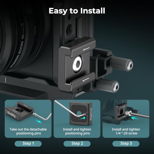 SmallRig Anti-Twist Cold Shoe Mount Adapter (4pcs) with 1/4"-20 Screws, for Flash LED Light Monitor Microphone, with Anti Twist Pins, Compatible with SmallRig Cage - 5033 - size: 4 Pieces
