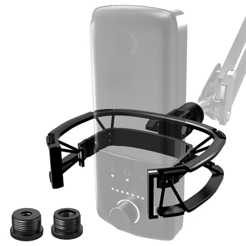 Wave Shock Mount, [Custom Built for Wave Mic] Anti-Vibration Suspension Shock Mount Holder Clip Compatible with Elgato Wave:1 and Wave:3 Microphones